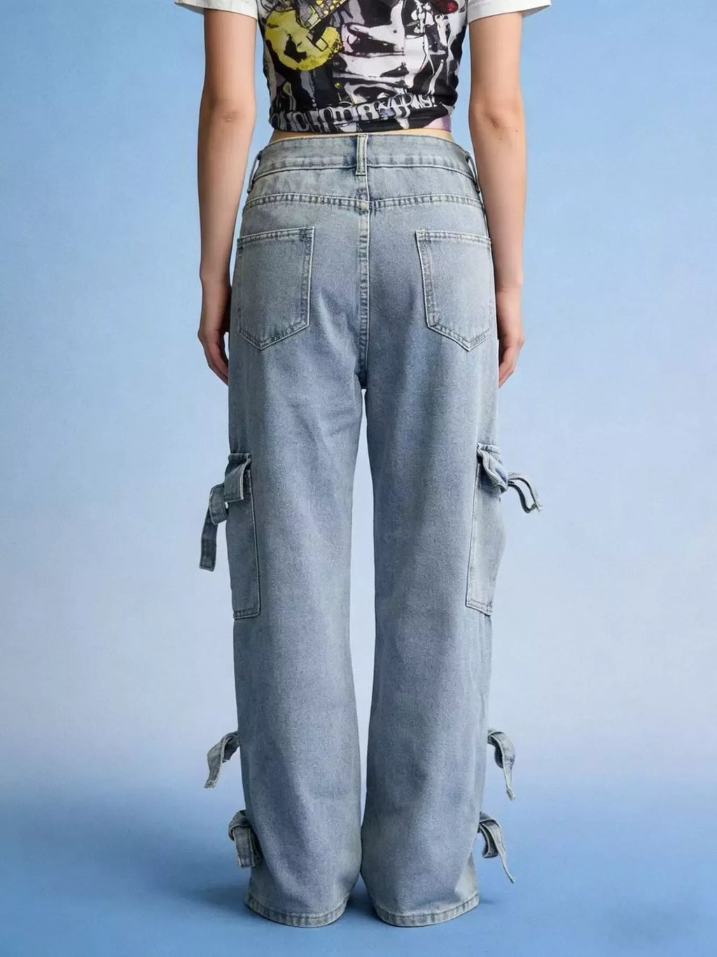Bow Wide Leg Jeans