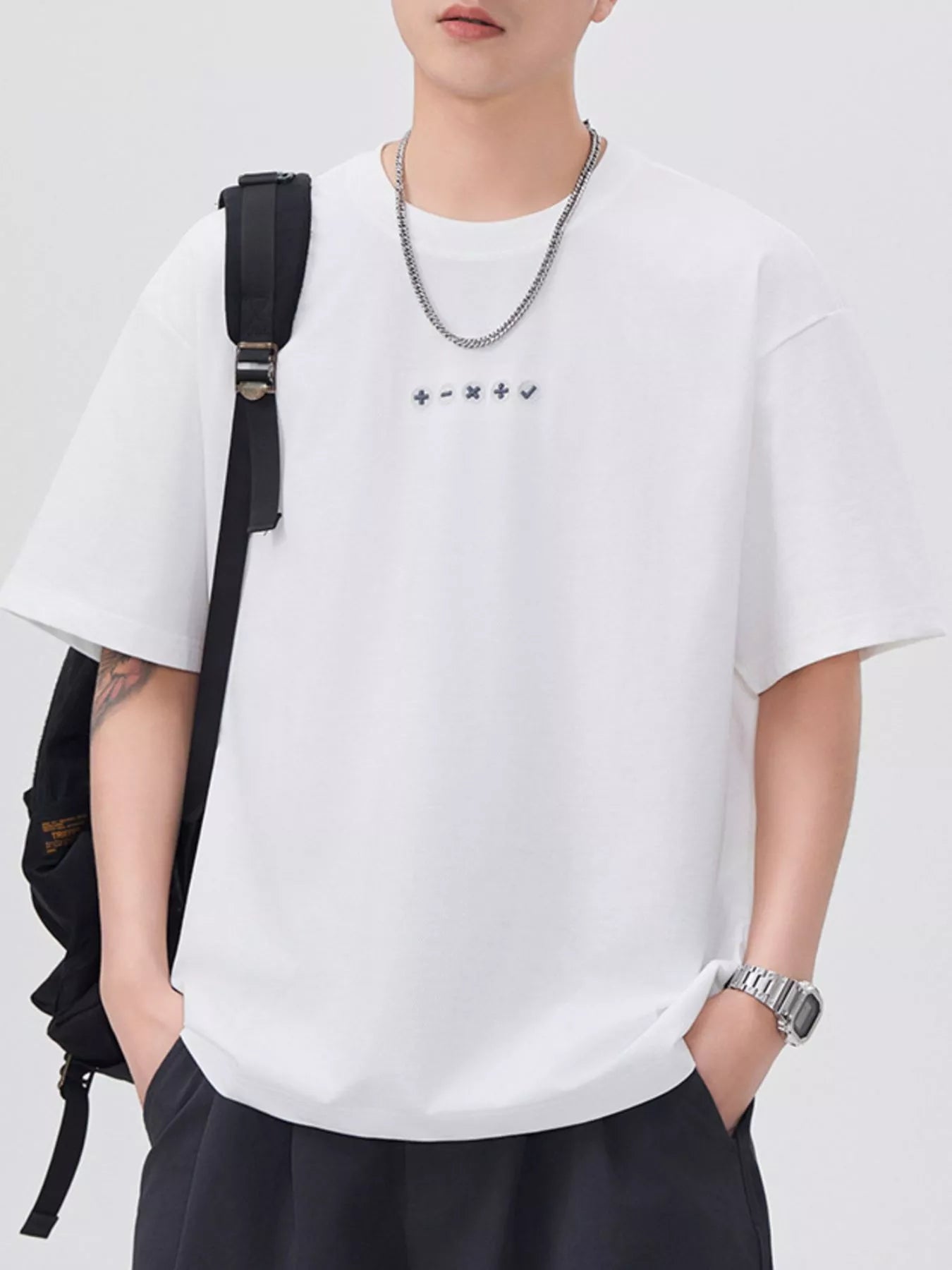 Men's Plus Size Round Neck Relaxed Fit T-Shirt