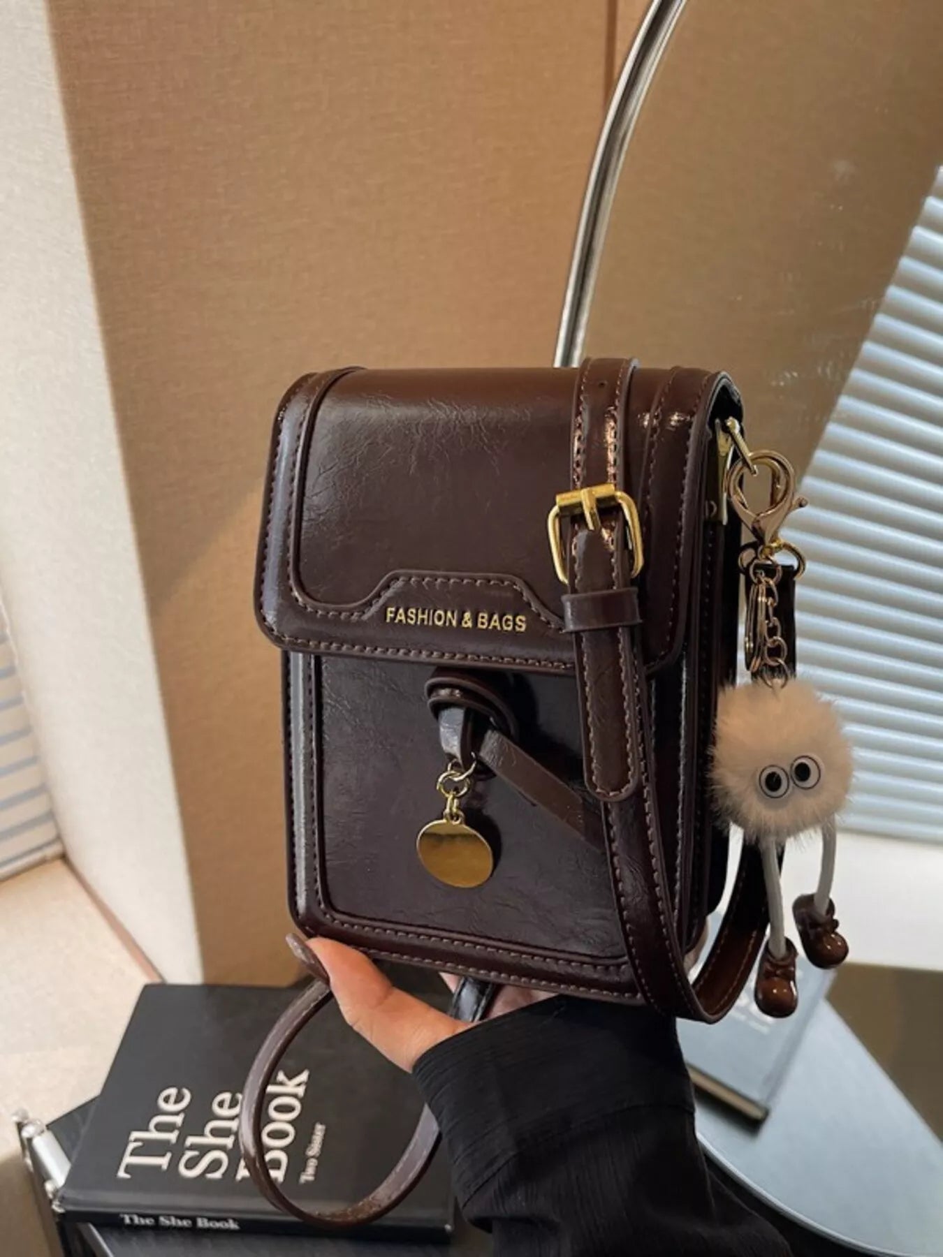 Leather Flap Crossbody Bag