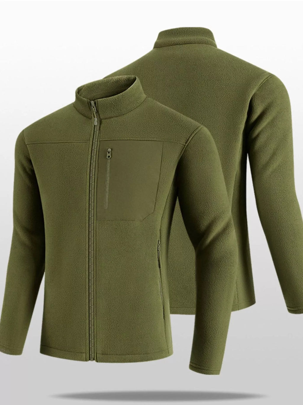 Men's Plus Size Zip Up Long Sleeve Jacket