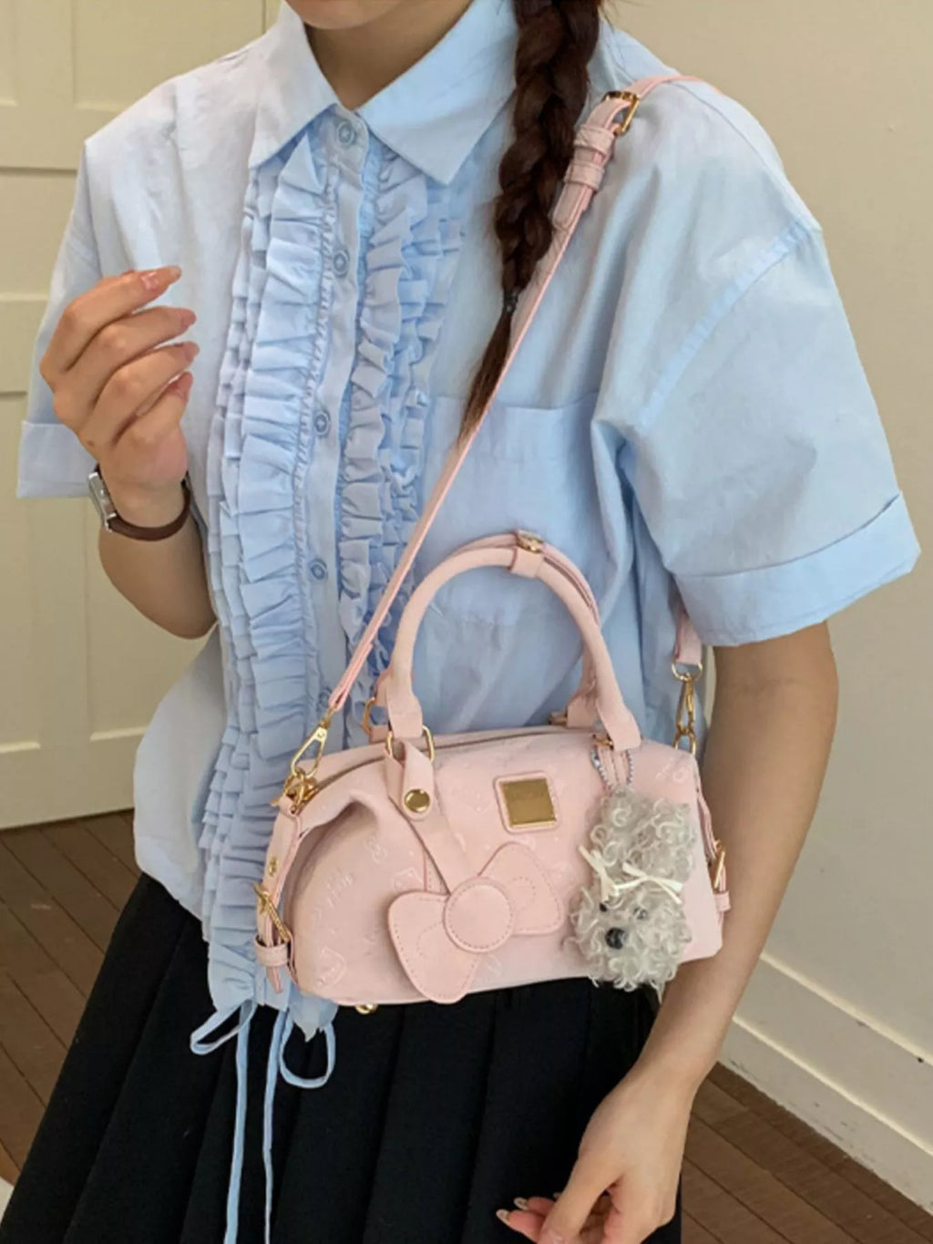 Bow Decor Crossbody Bag