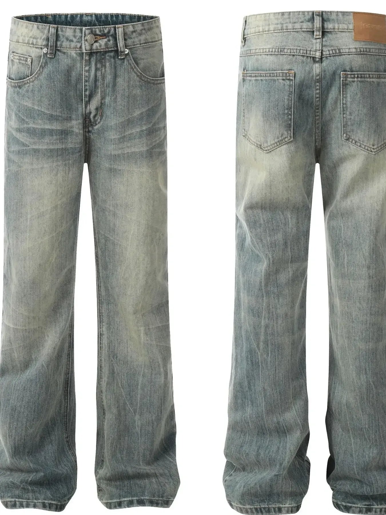 Men's Vintage Wash Straight Leg Jeans
