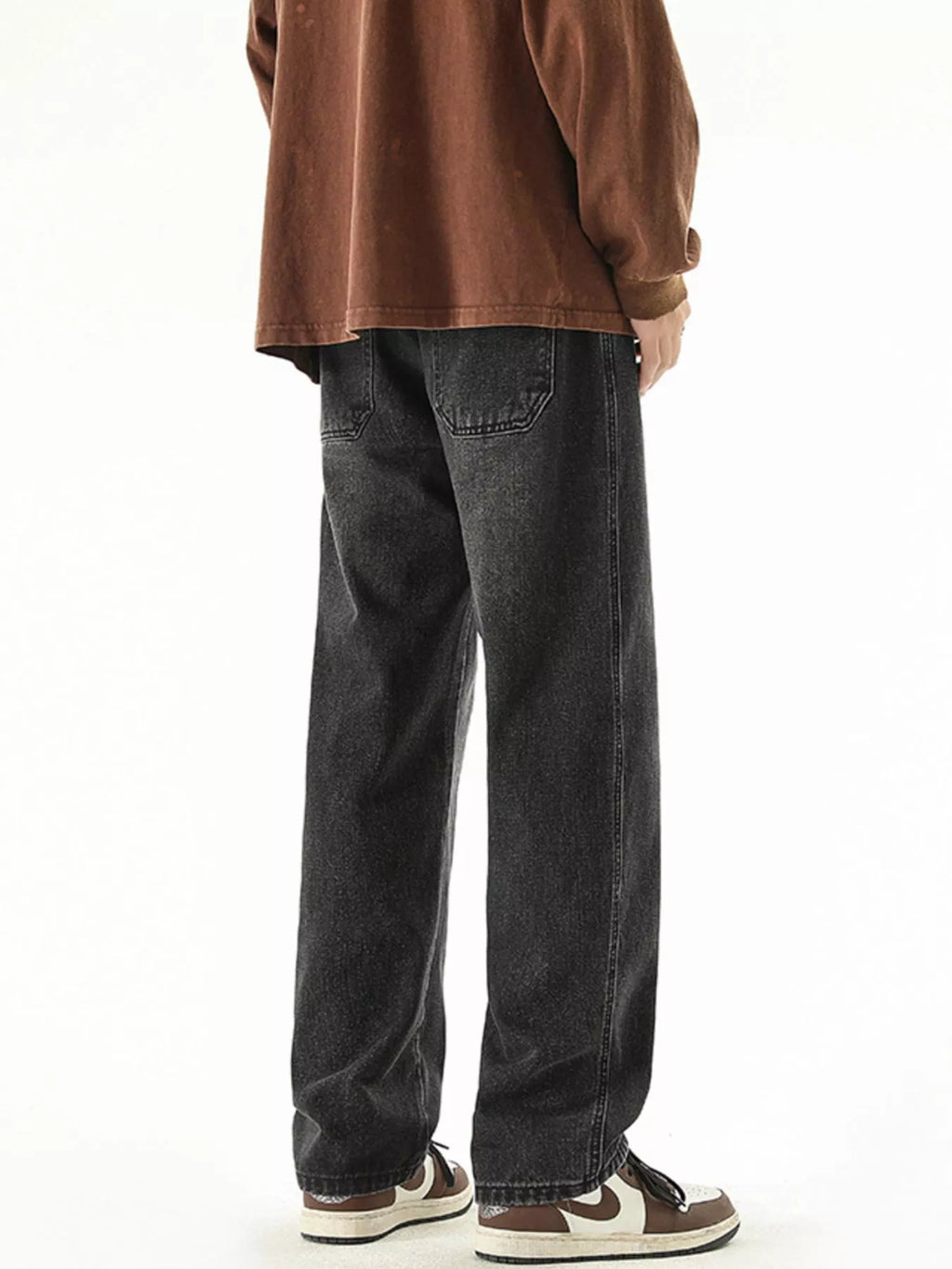 Men's Full Size Wide Leg Drawstring Jeans Plus Size
