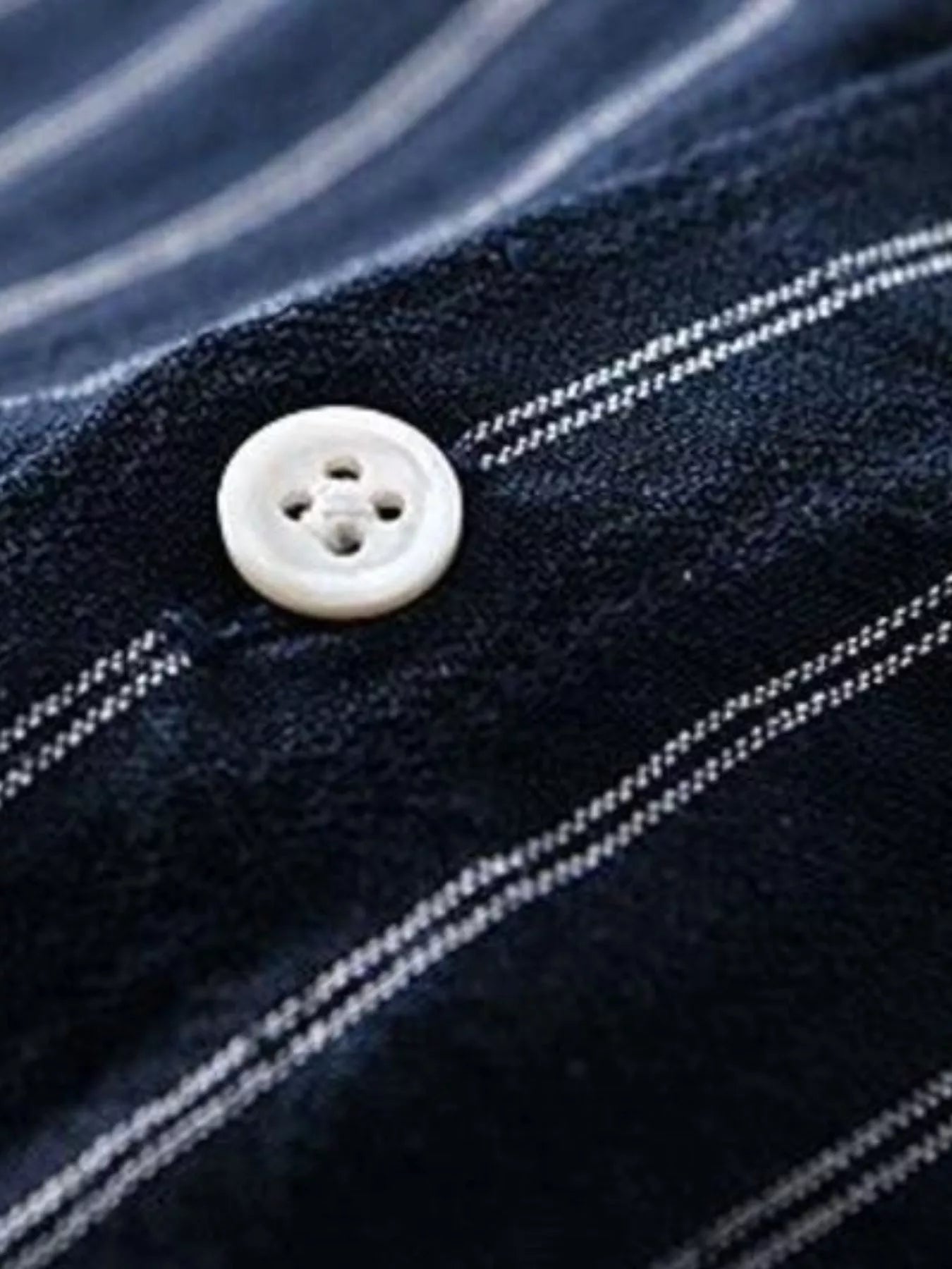Men's Plus Size Striped Long Sleeve Casual Shirt