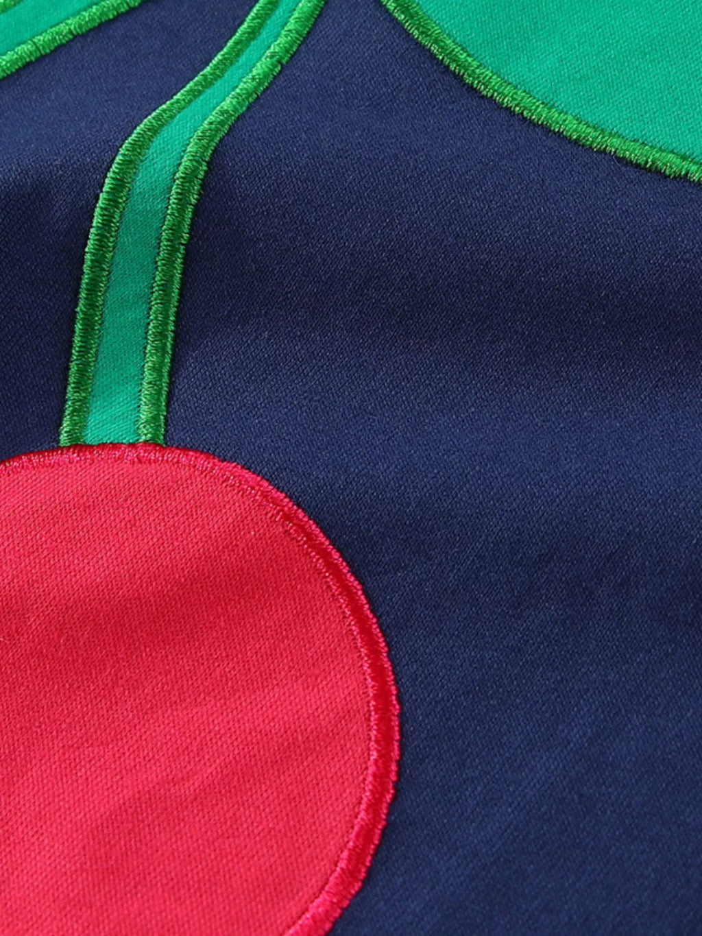 Children's Cherry Applique Ruffle Hem Dress