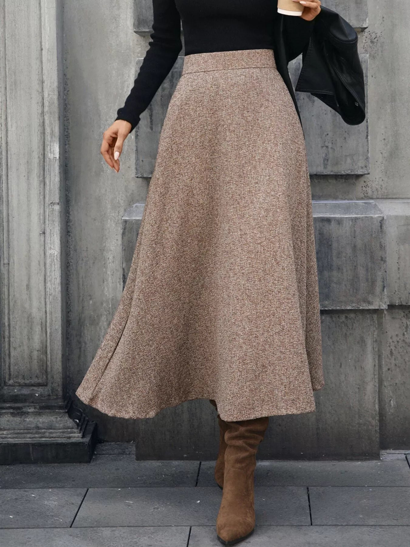 A-Line Midi Skirt