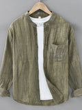 Men's Plus Size Button Up Long Sleeve Shirt