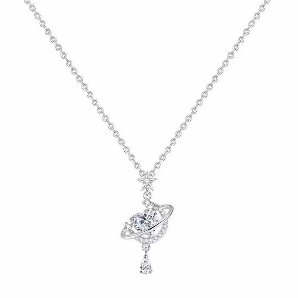 Planet Heart Pendant Necklace