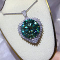 20 Carat Moissanite 925 Sterling Silver Pendant Necklace