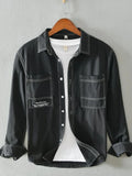 Men's Plus Size Button Up Long Sleeve Shirt