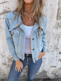 Button Up Wash Denim Jacket