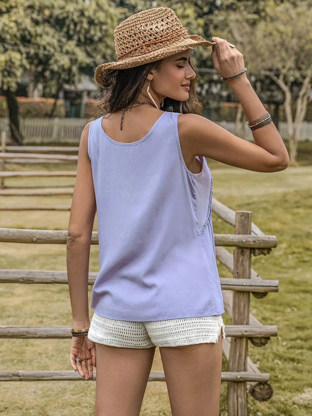 Scoop Neck Wide Strap Tank