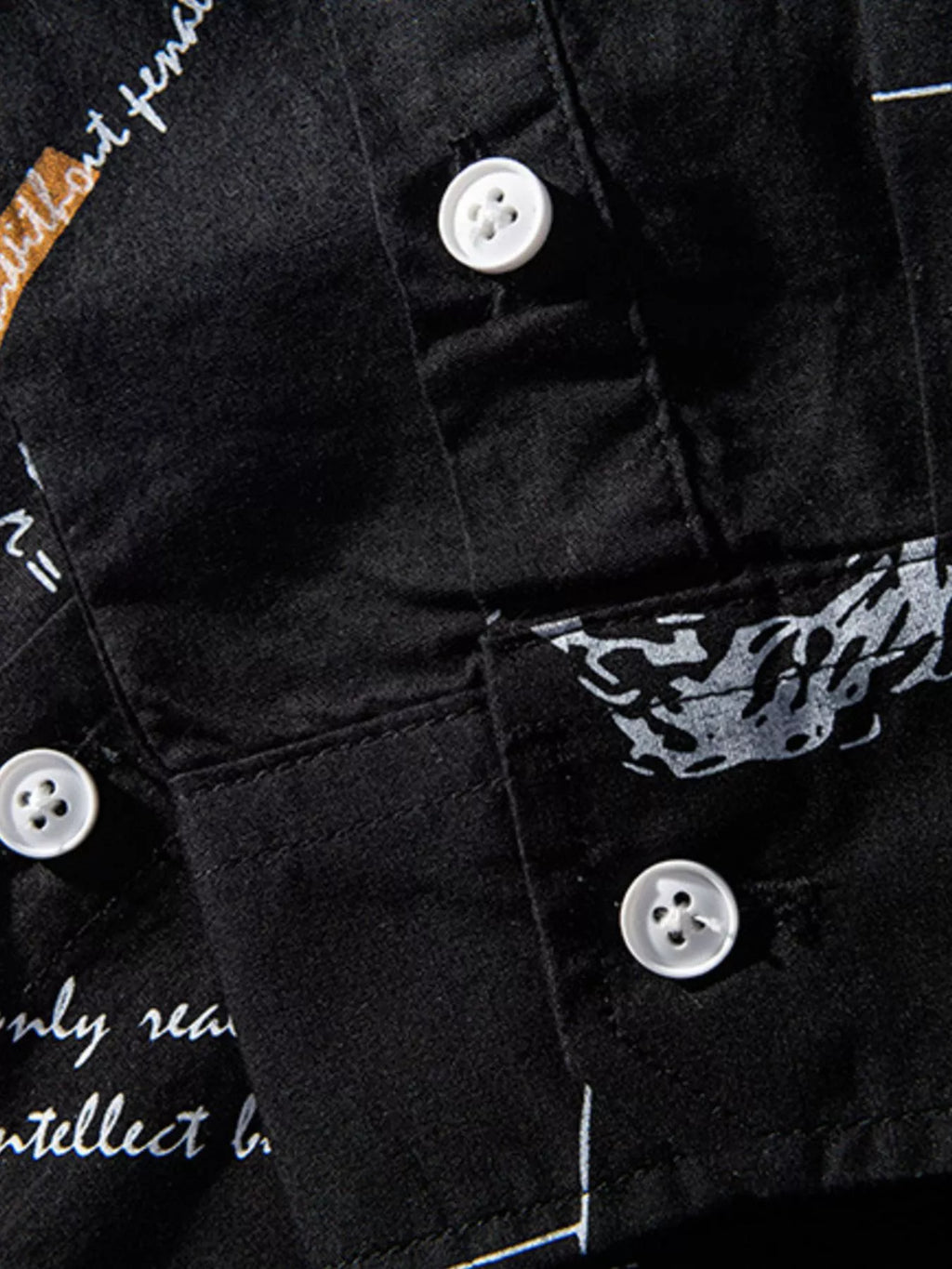 Men's Plus Size Casual Printed Long Sleeve Shirt