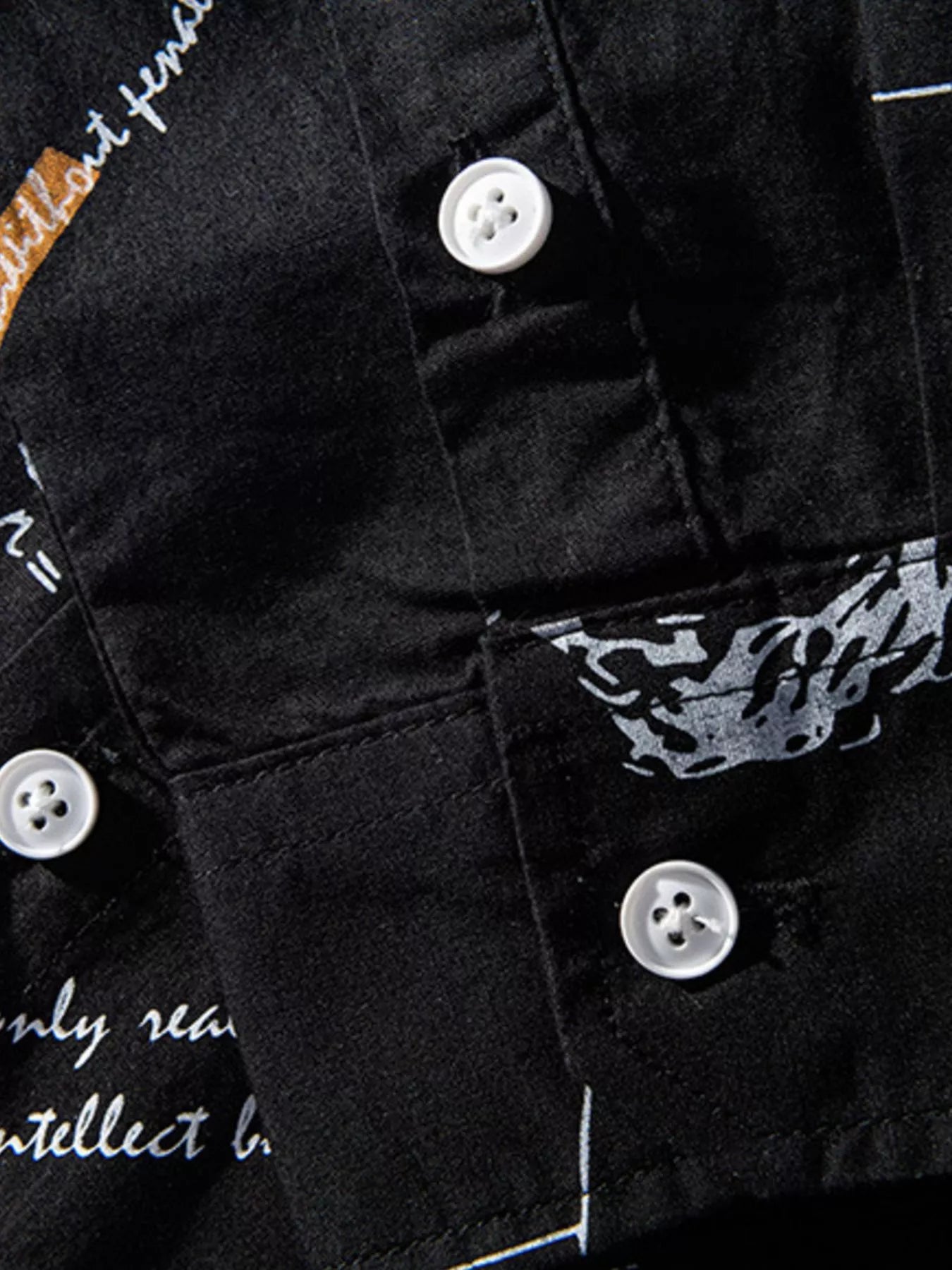 Men's Plus Size Casual Printed Long Sleeve Shirt