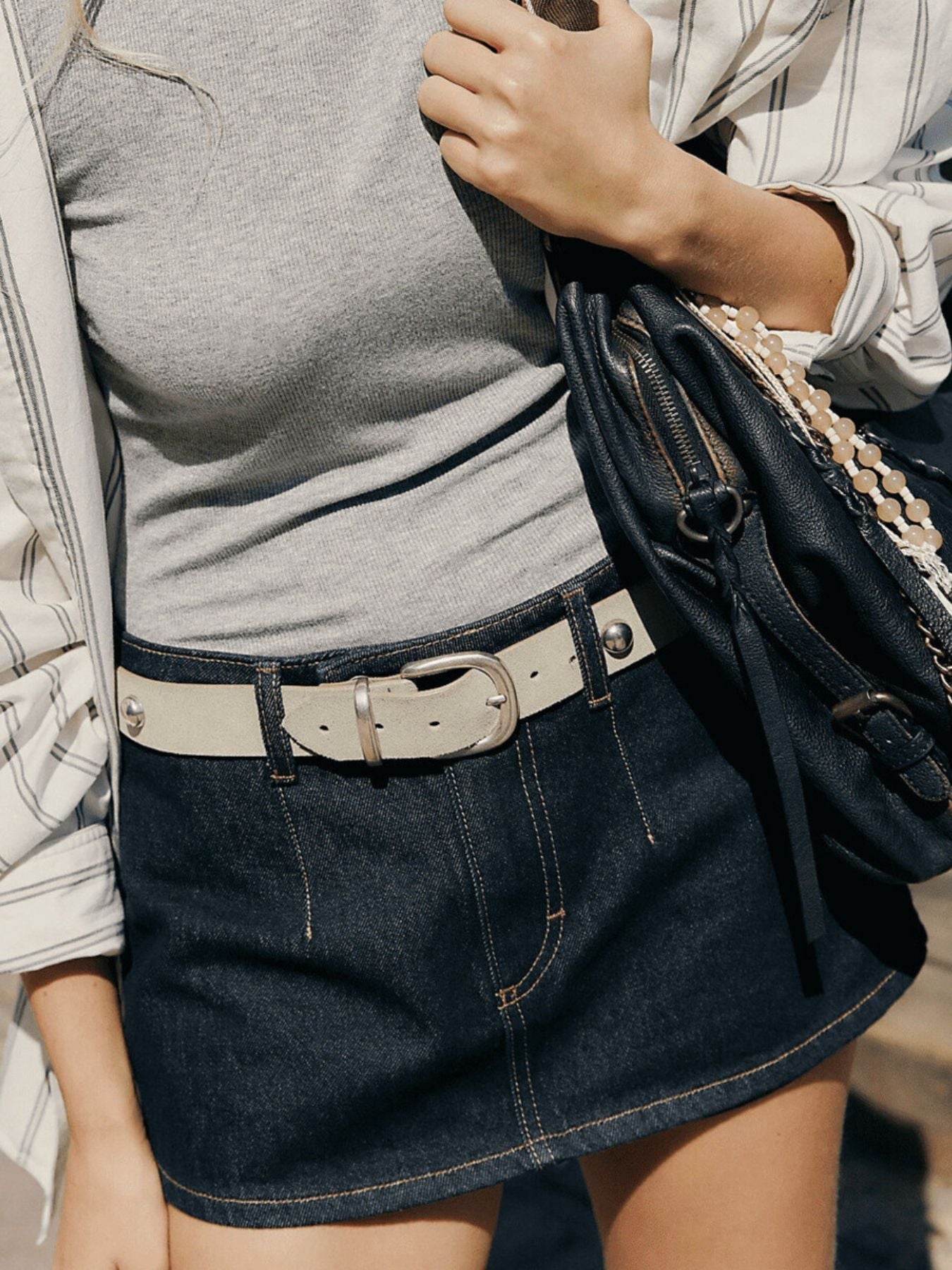 Classic Wash Denim Mini Skort