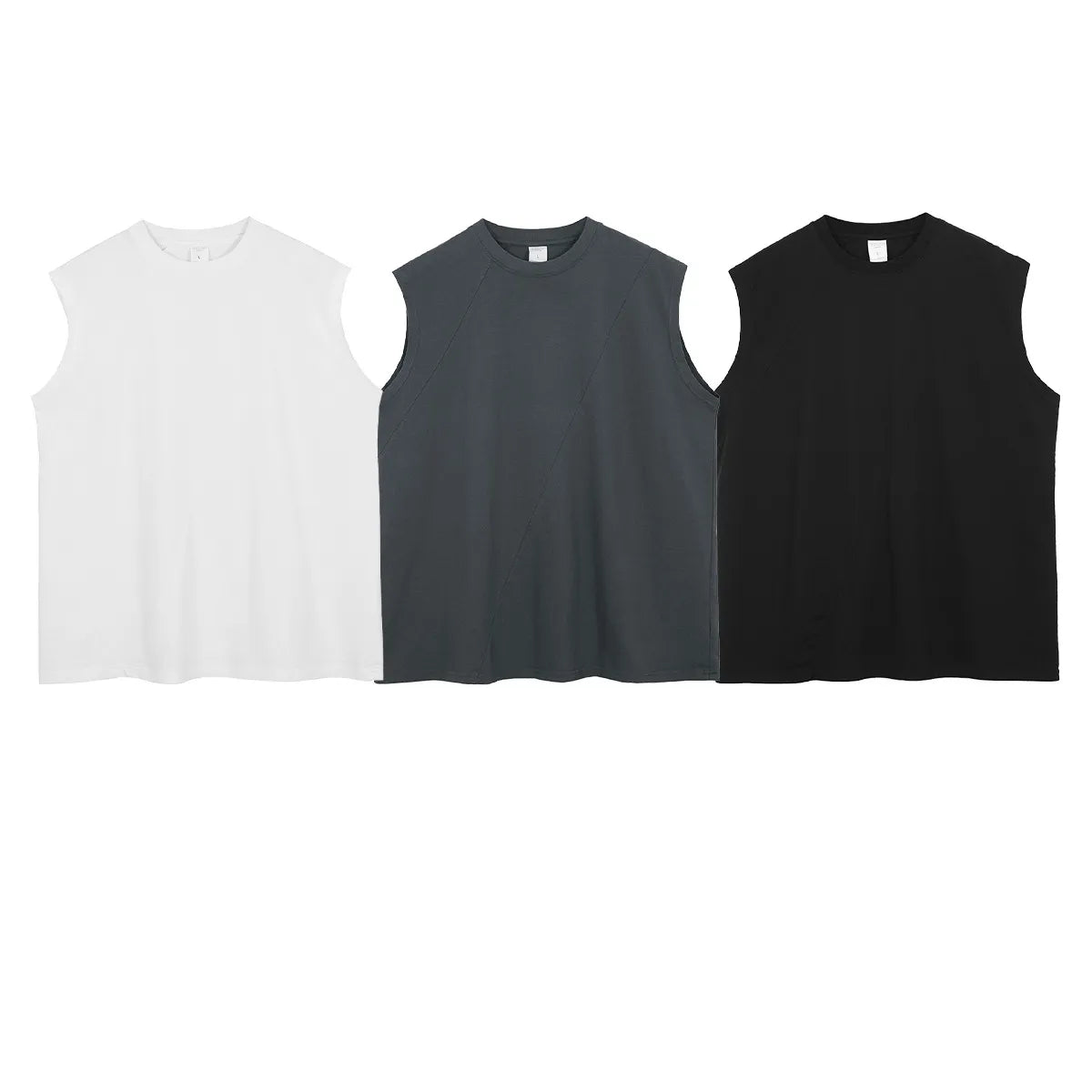 Men's Solid Color Round Neck Tank
