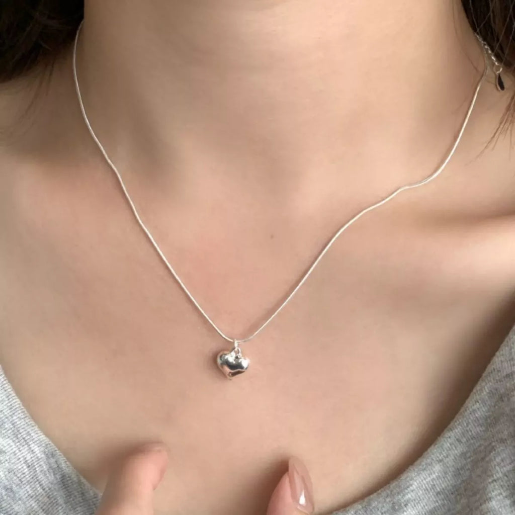 925 Sterling Silver Heart Necklace