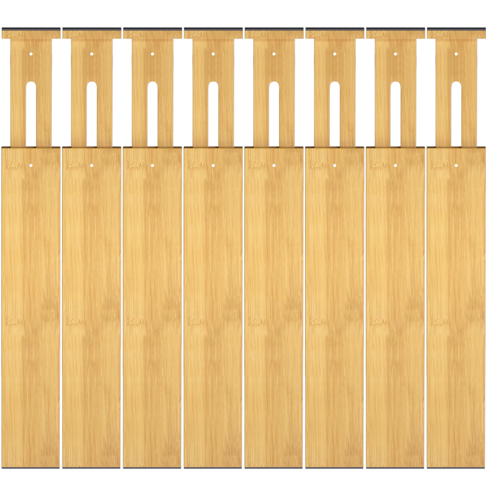Ryqtop Bamboo Drawer Dividers17-22" Adjustable Kitchen Drawer Organizer for Clothes8 Pack Expandable Drawer Organization Separators for BedroomBathroomDresser and OfficeNatural