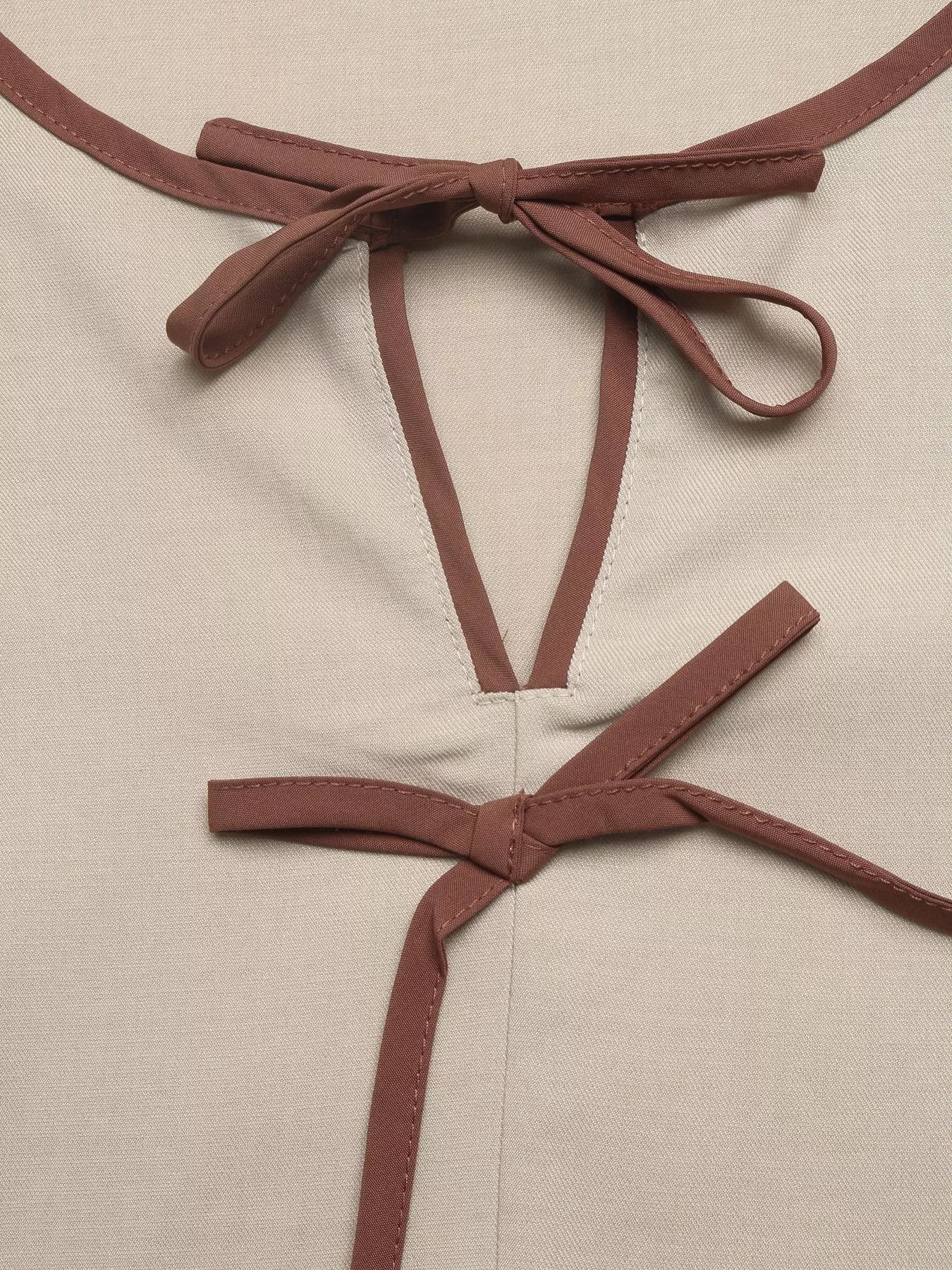 Bow Front Ruffle Hem Blouse