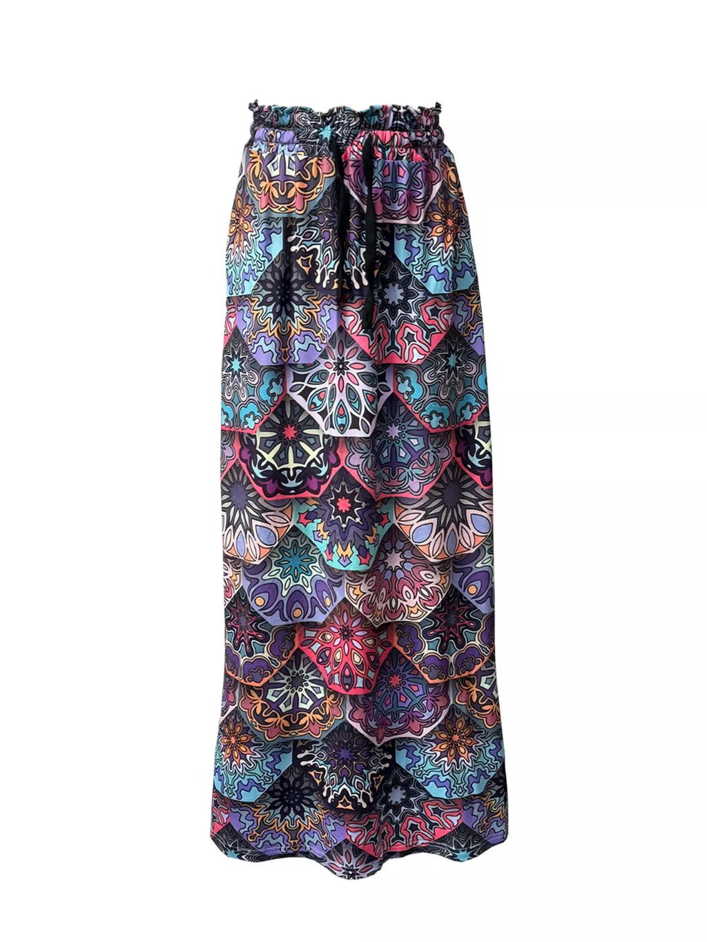 Printed Wide-Leg Pants