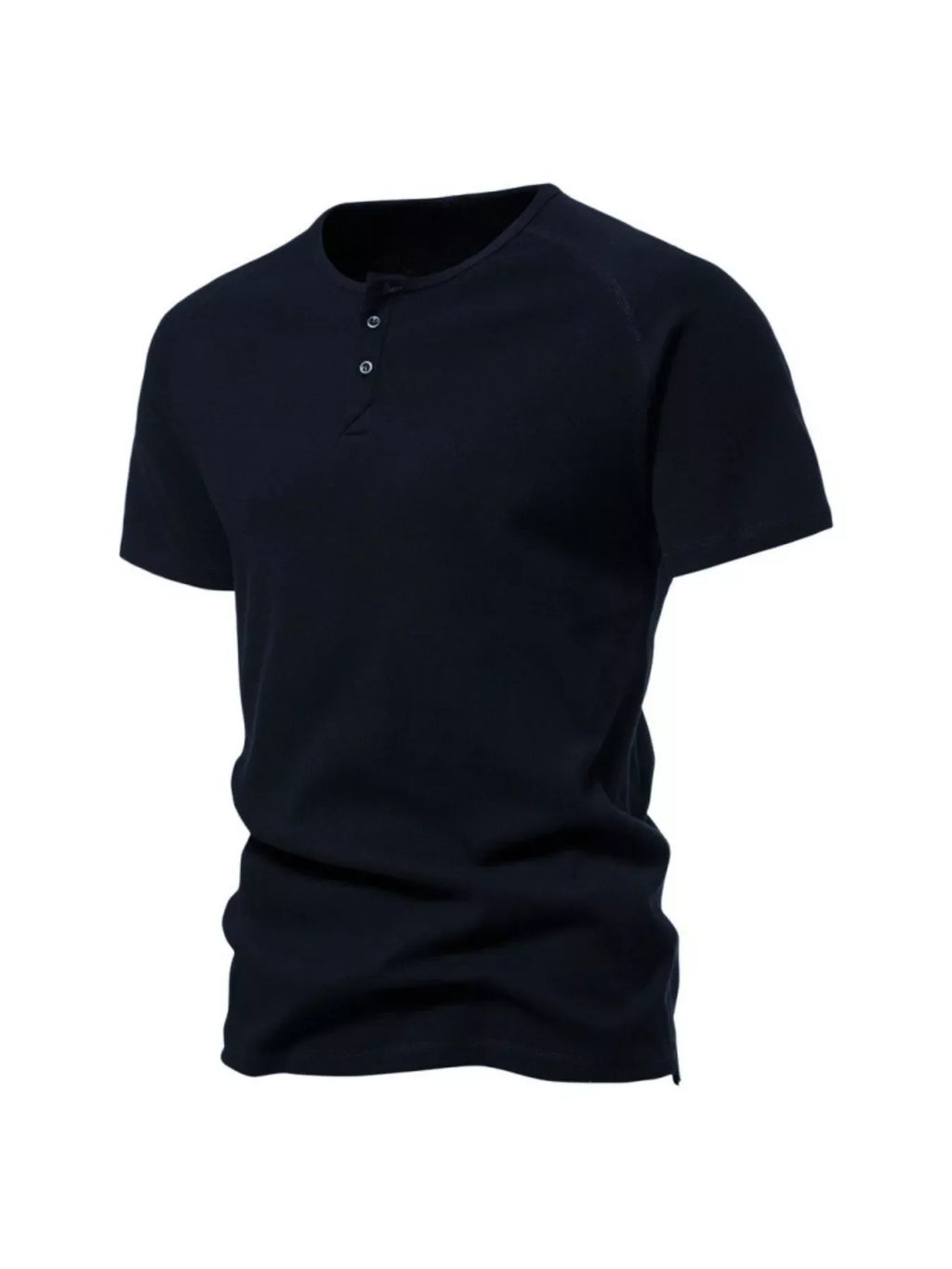 Men's Plus Size Button Detail Casual Henley T-Shirt