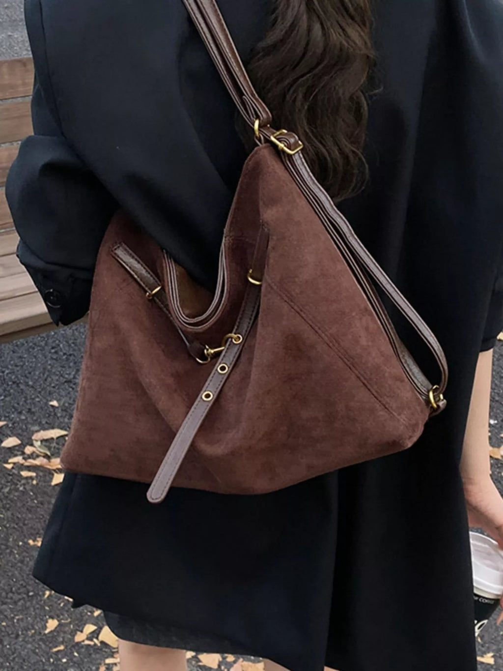 Vintage Suede Tote Bag