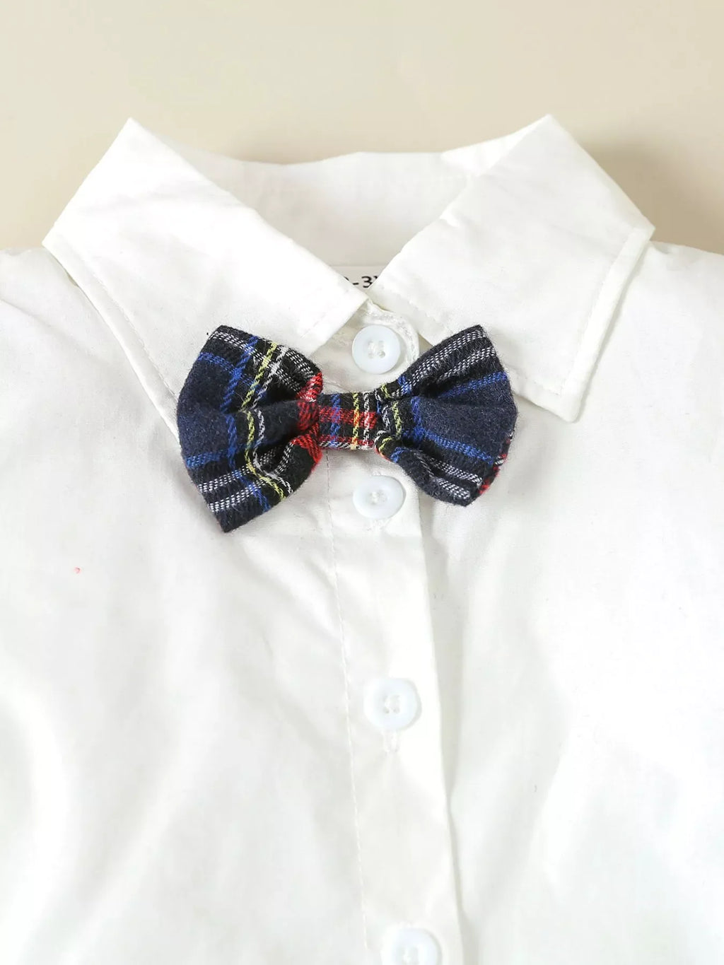 Children's Button Up Long Sleeve Shirt and Suspender Set