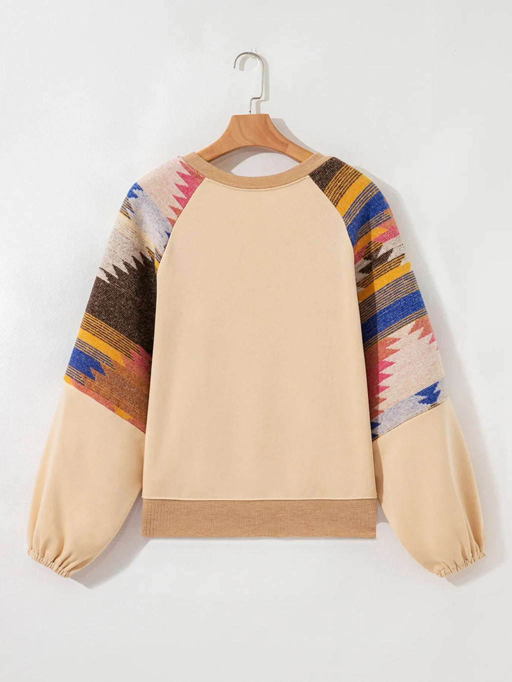 Sequined Western Horses Bubble Sleeve Sweatshirt