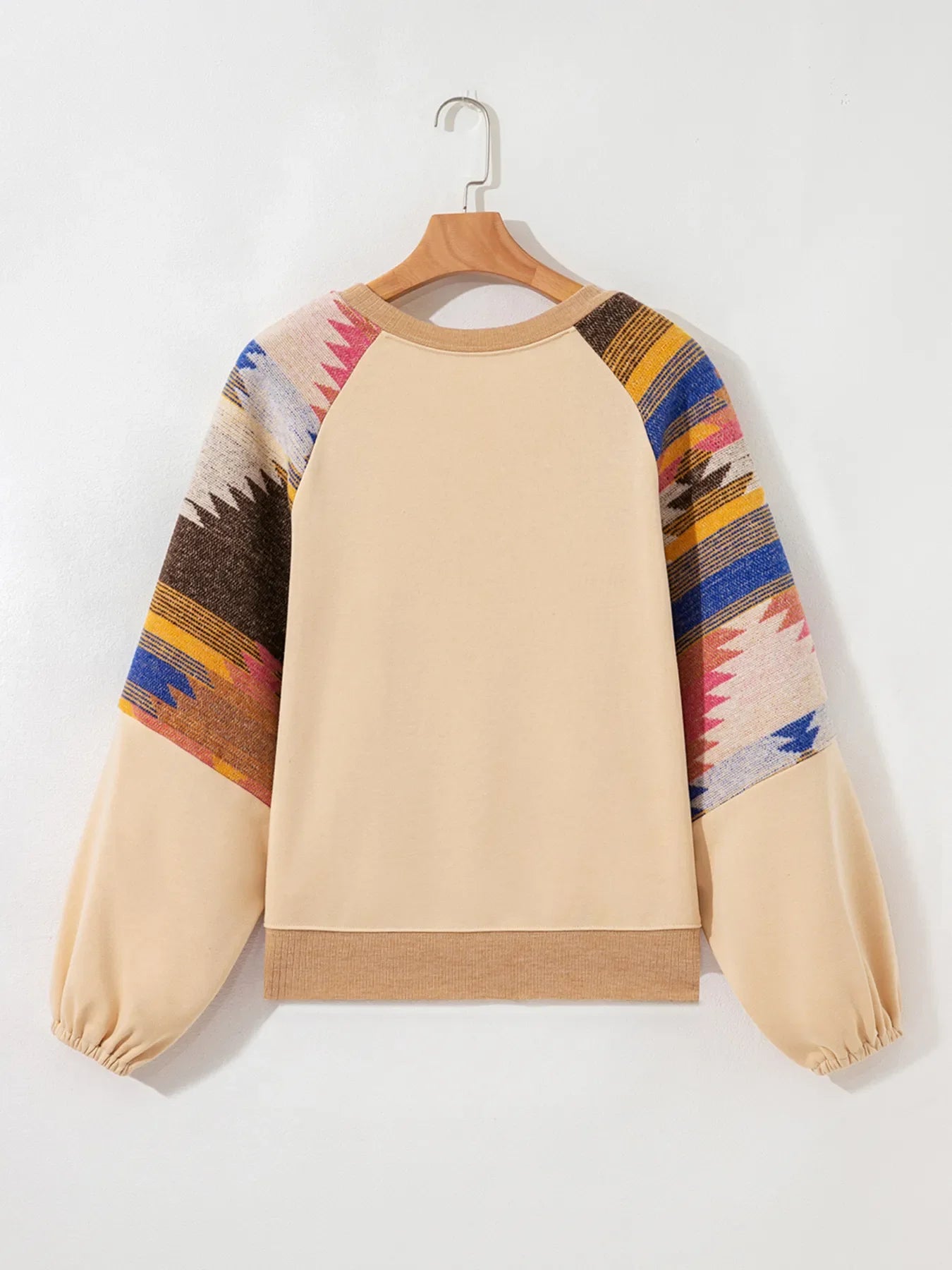 Sequined Western Horses Bubble Sleeve Sweatshirt