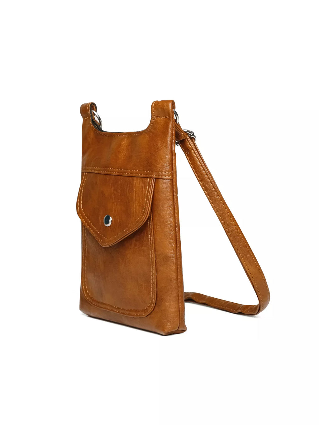 Adjustable Strap Leather Crossbody Bag