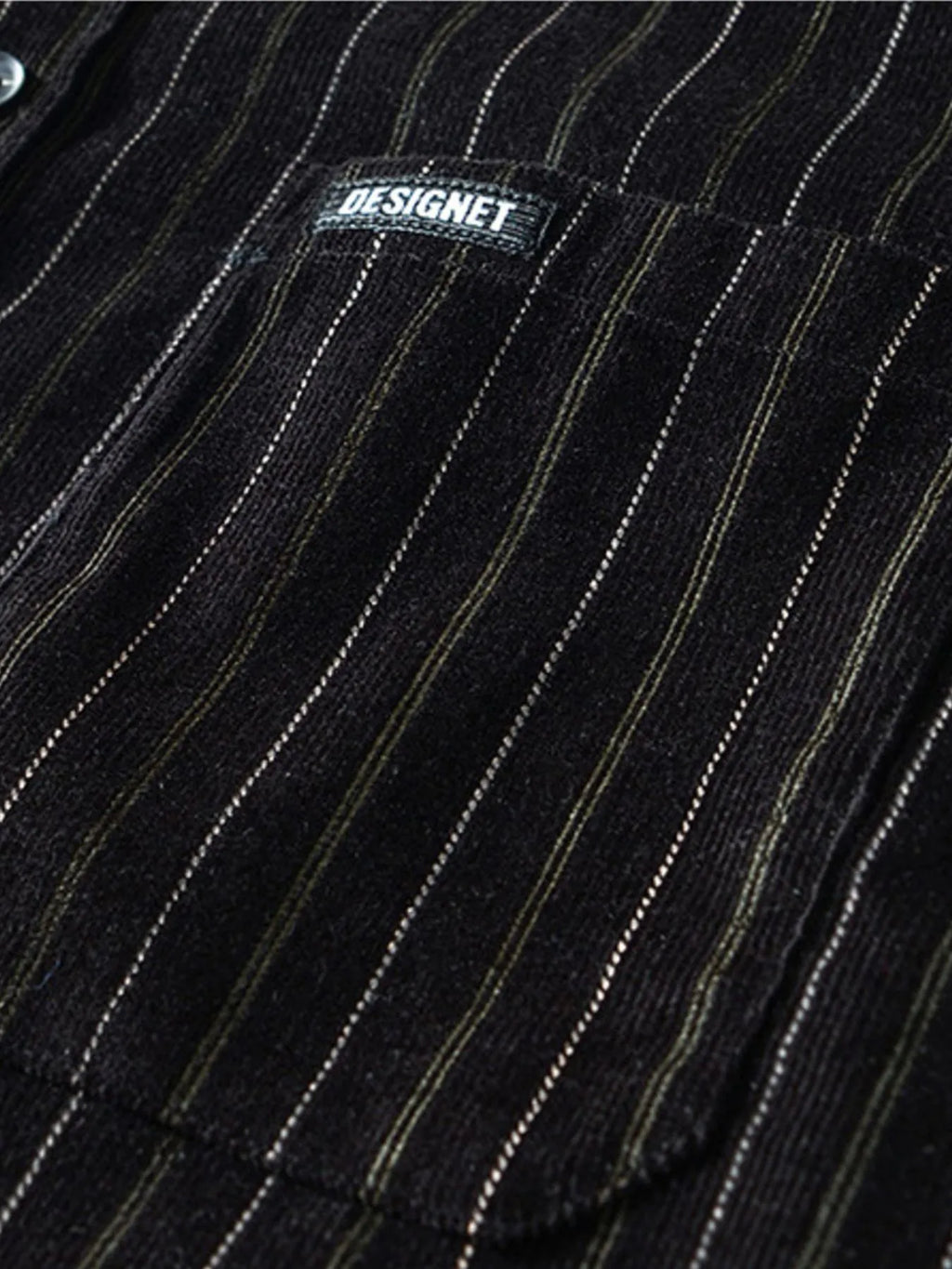 Men's Plus Size Striped Button Up Long Sleeve Shirt