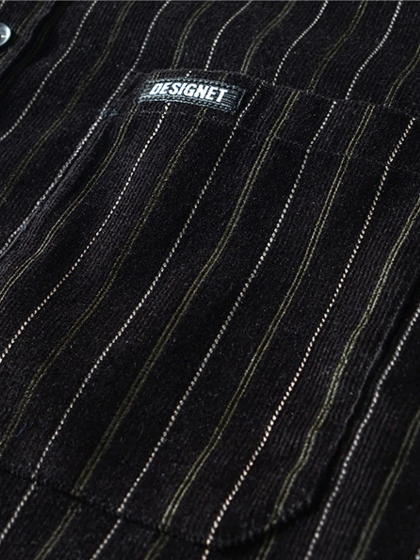 Men's Plus Size Striped Button Up Long Sleeve Shirt