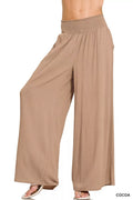 Zenana Smocked Waistband Wide Leg Lounge Pants