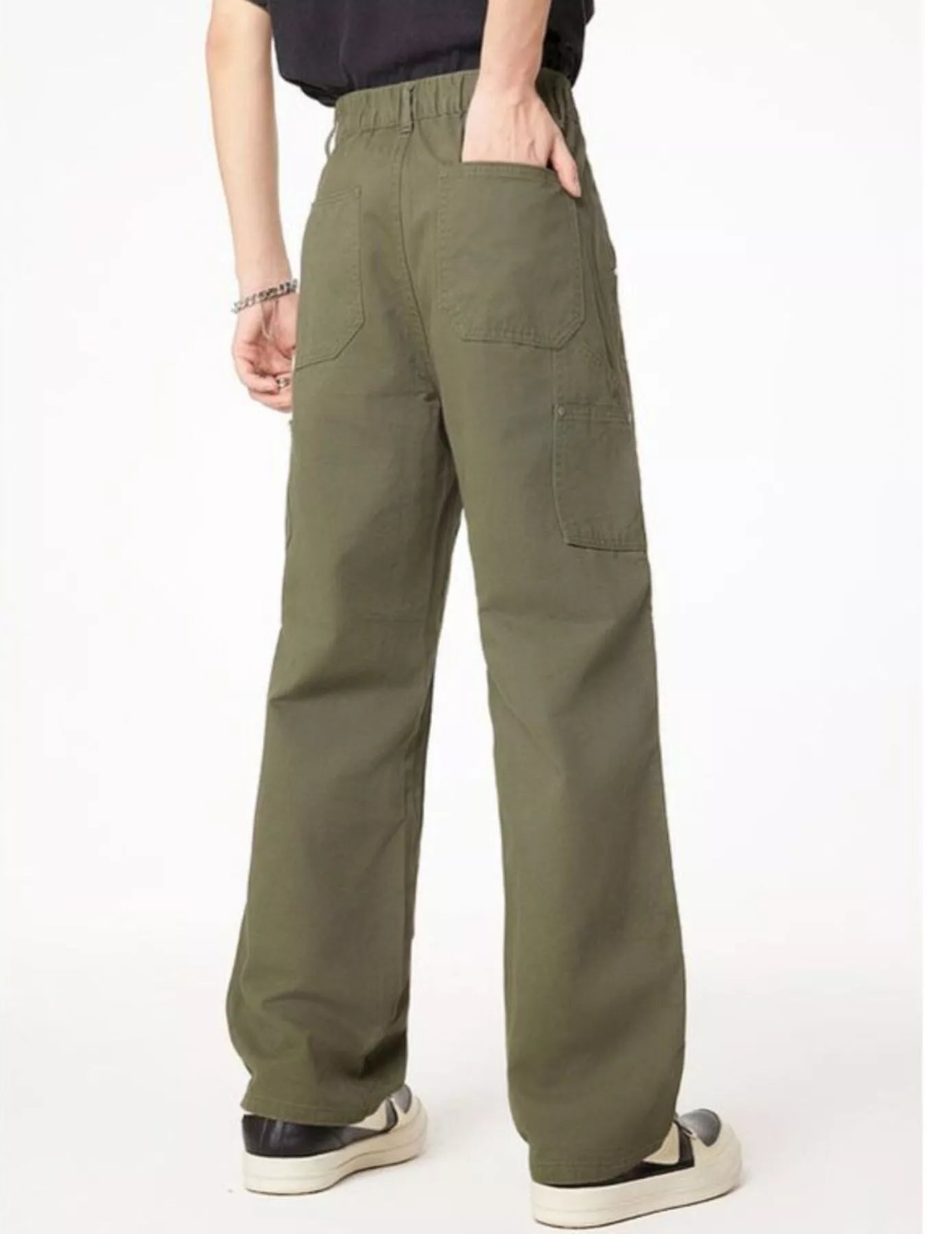Men's Full Size Wash Wide Leg Jeans Plus Size
