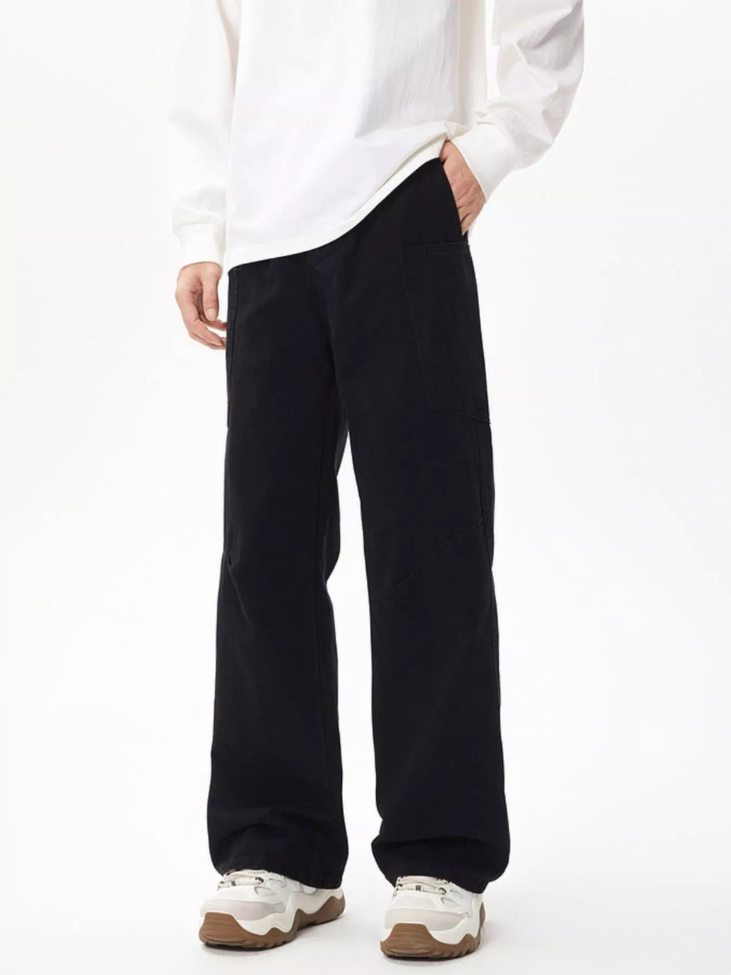 Men's Full Size Wide Leg Cargo Jeans Plus Size