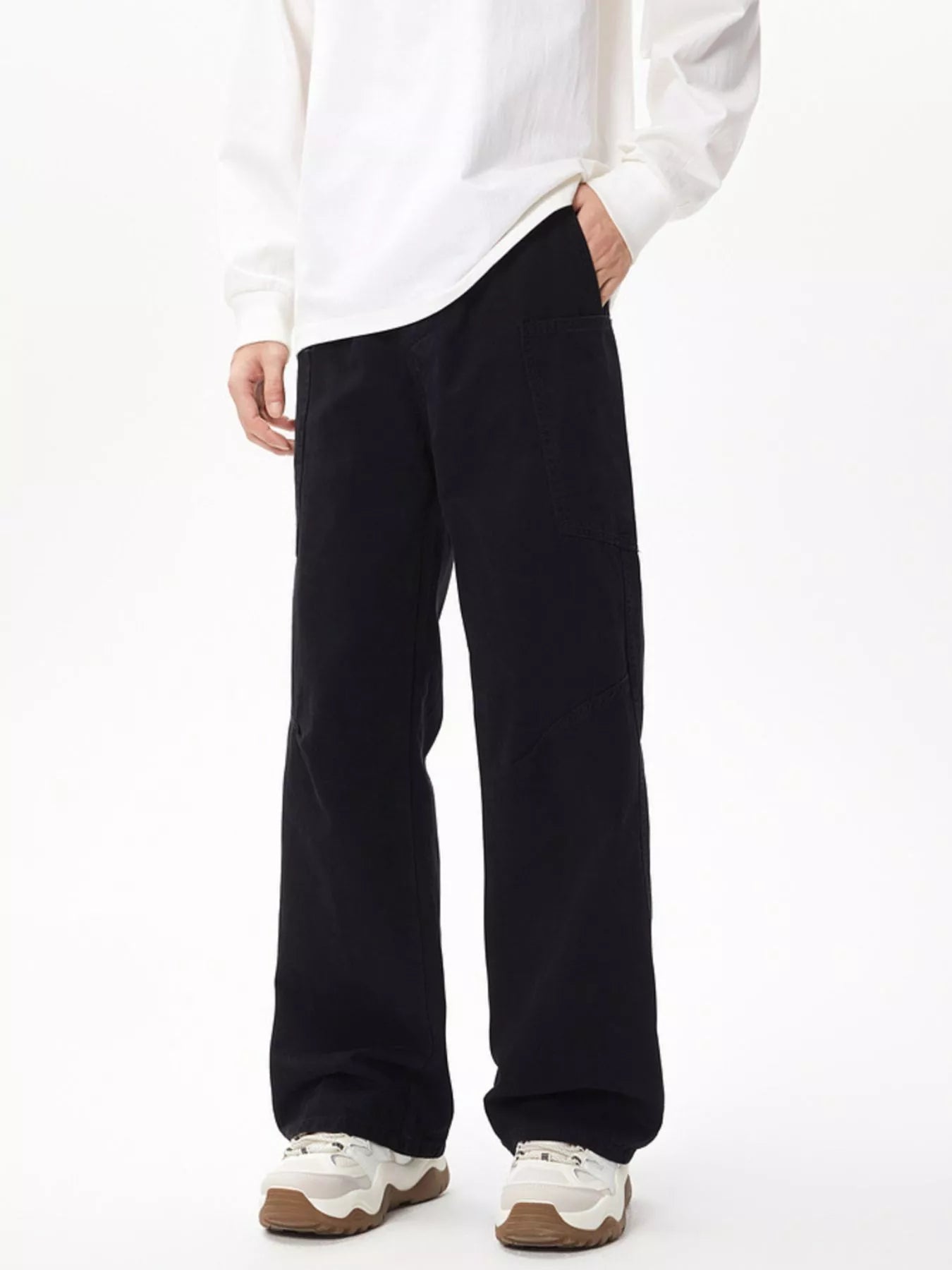 Men's Full Size Wide Leg Cargo Jeans Plus Size