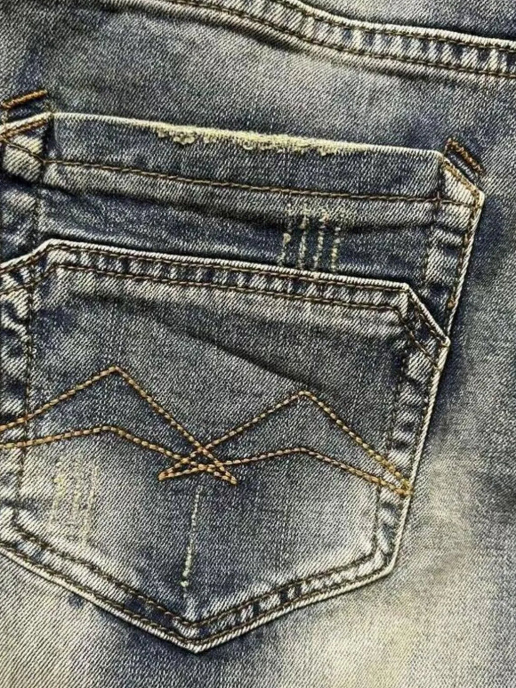 Men's Washed Denim Shorts