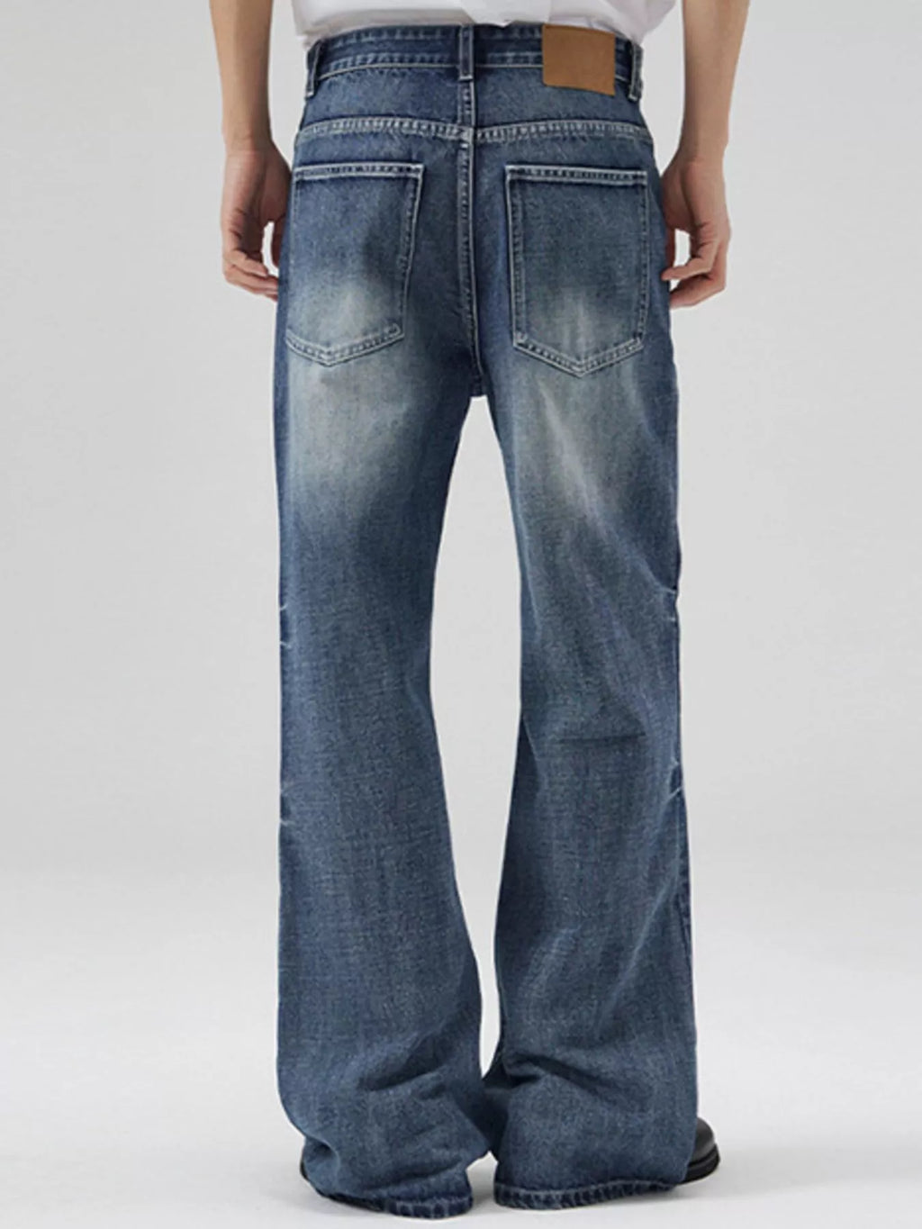 Men's Full Size Wide Leg Wash Jeans Plus Size