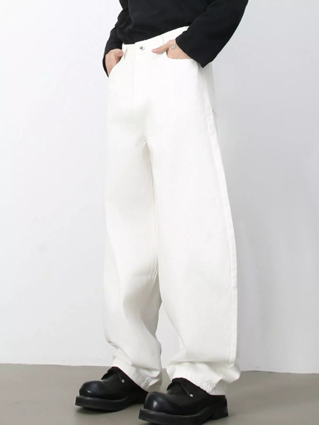 Men's Wash Wide Leg Jeans
