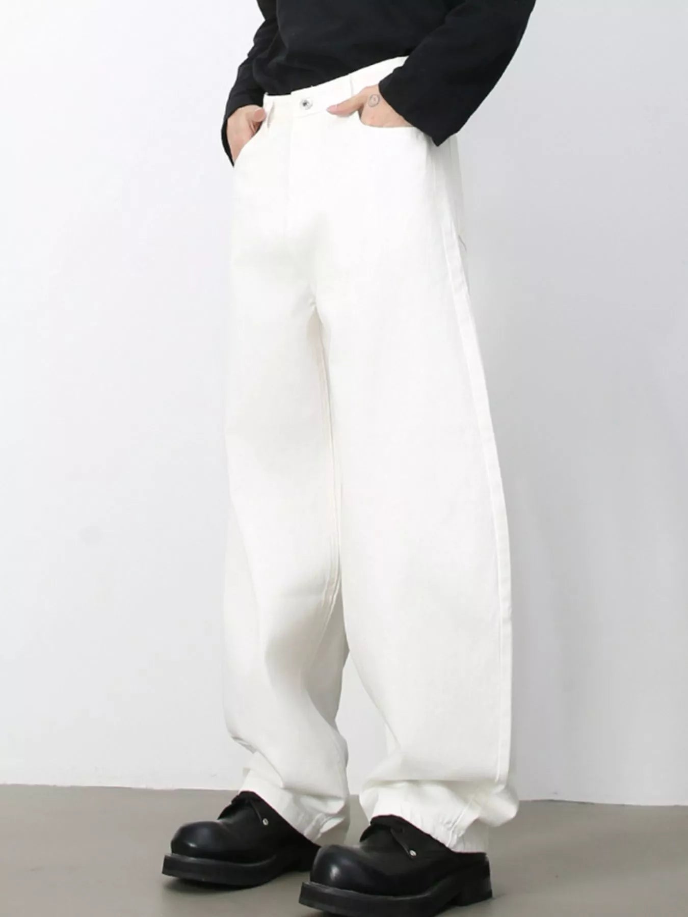 Men's Wash Wide Leg Jeans