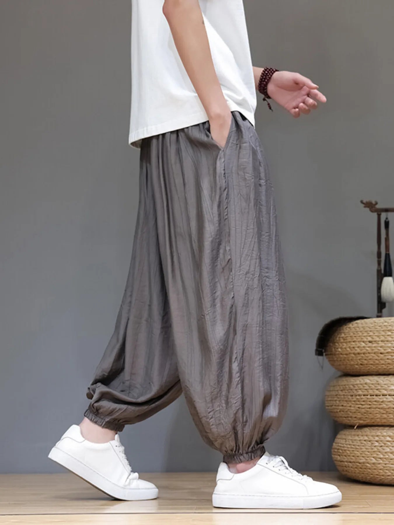 Men's Plus Size Drawstring Loose Fit Joggers