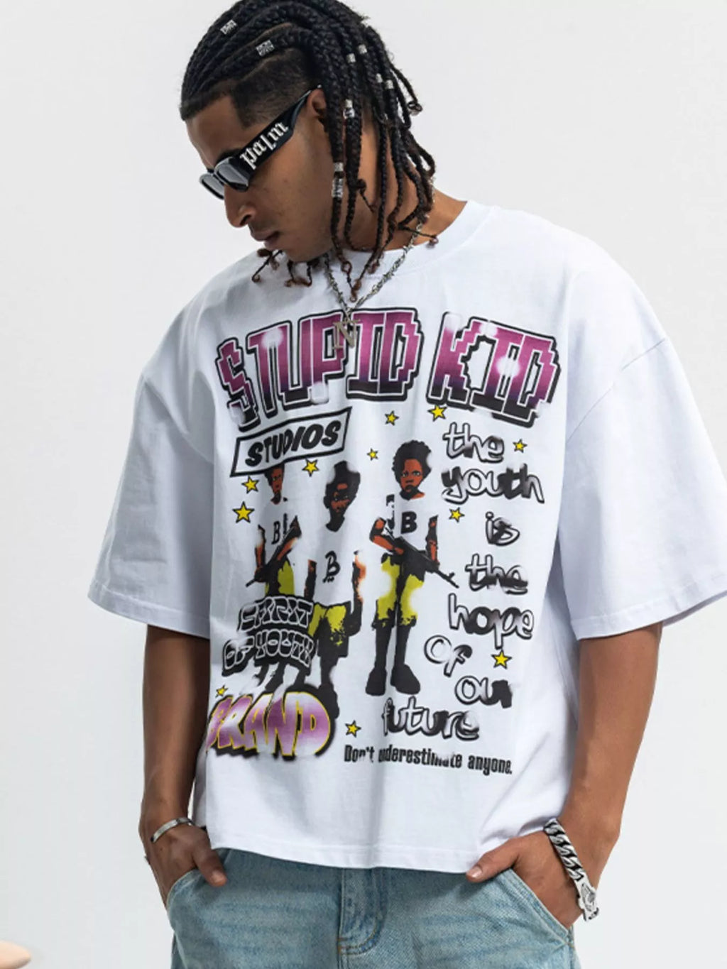 Men's Graphic Round Neck Short Sleeve T-Shirt