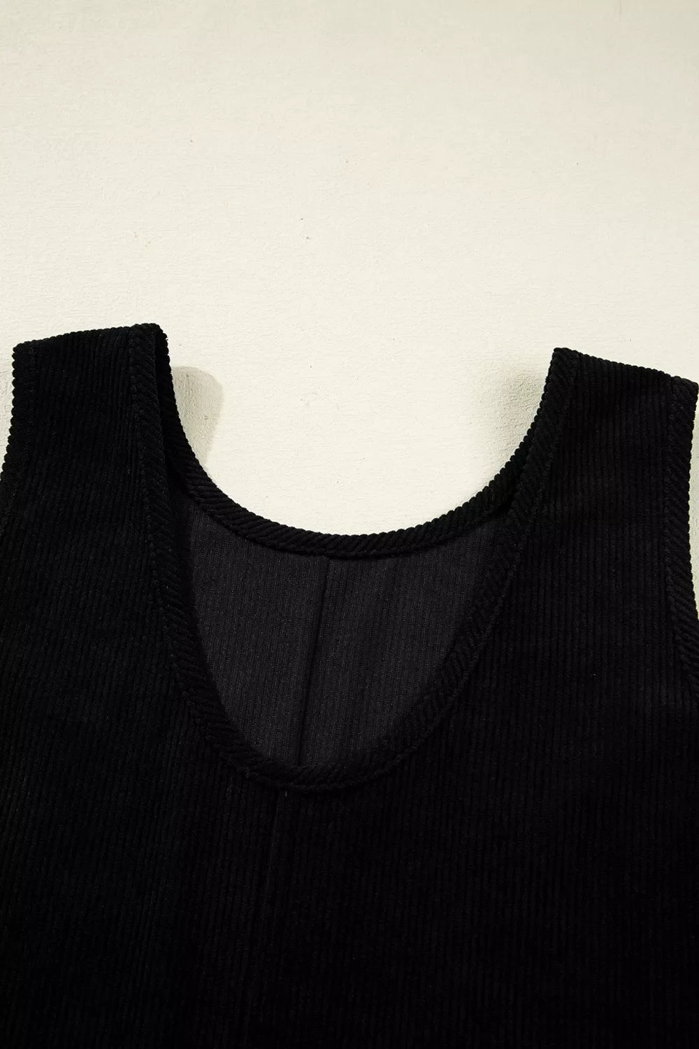 Corduroy Patch Pocket Sleeveless Mini Dress