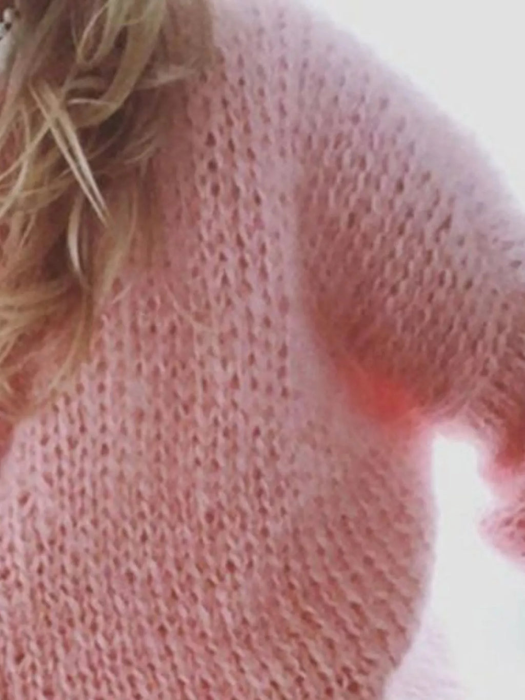 Fuzzy Round Neck Sweater