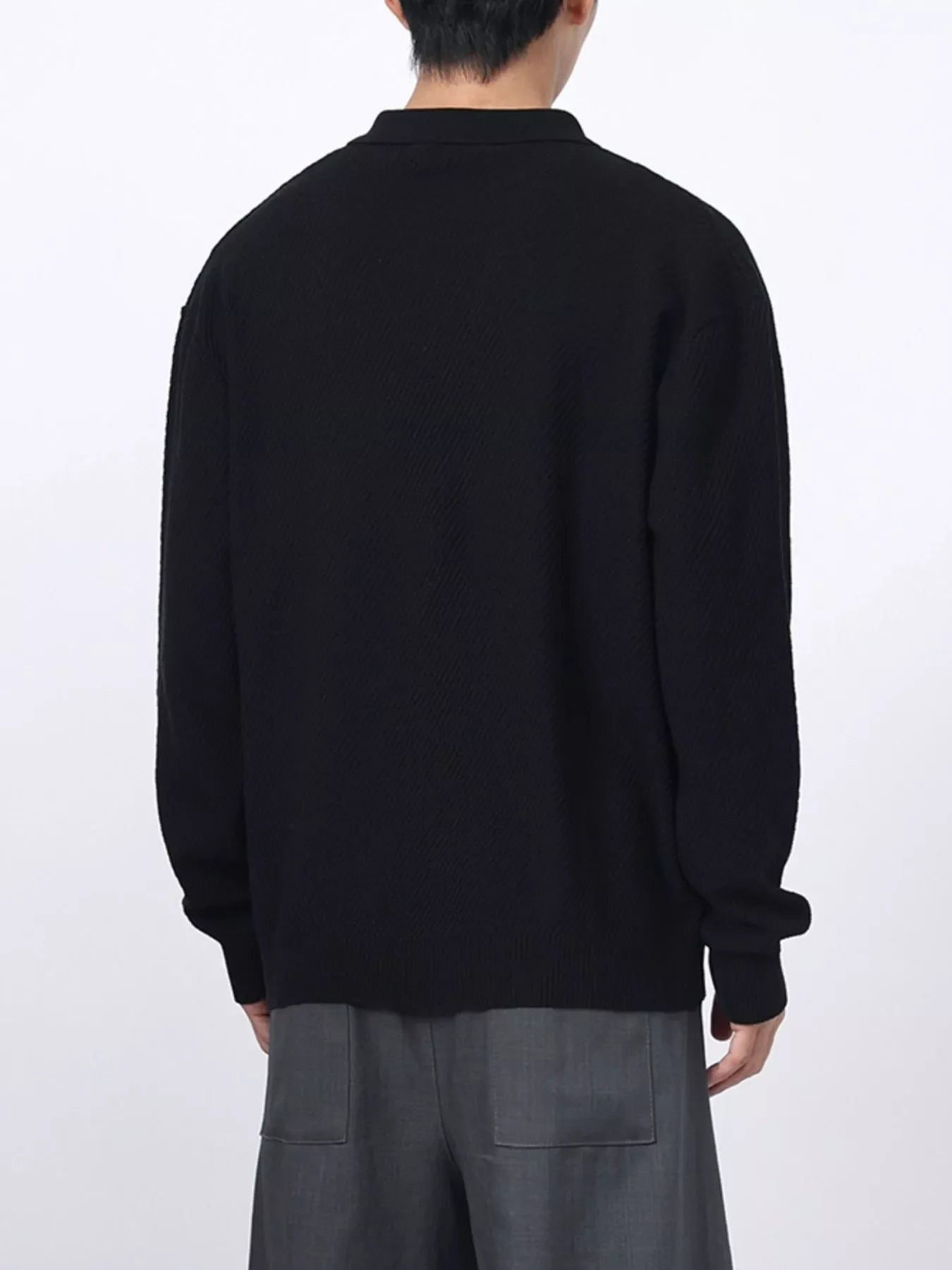 Men's Textured Long Sleeve Knit Top