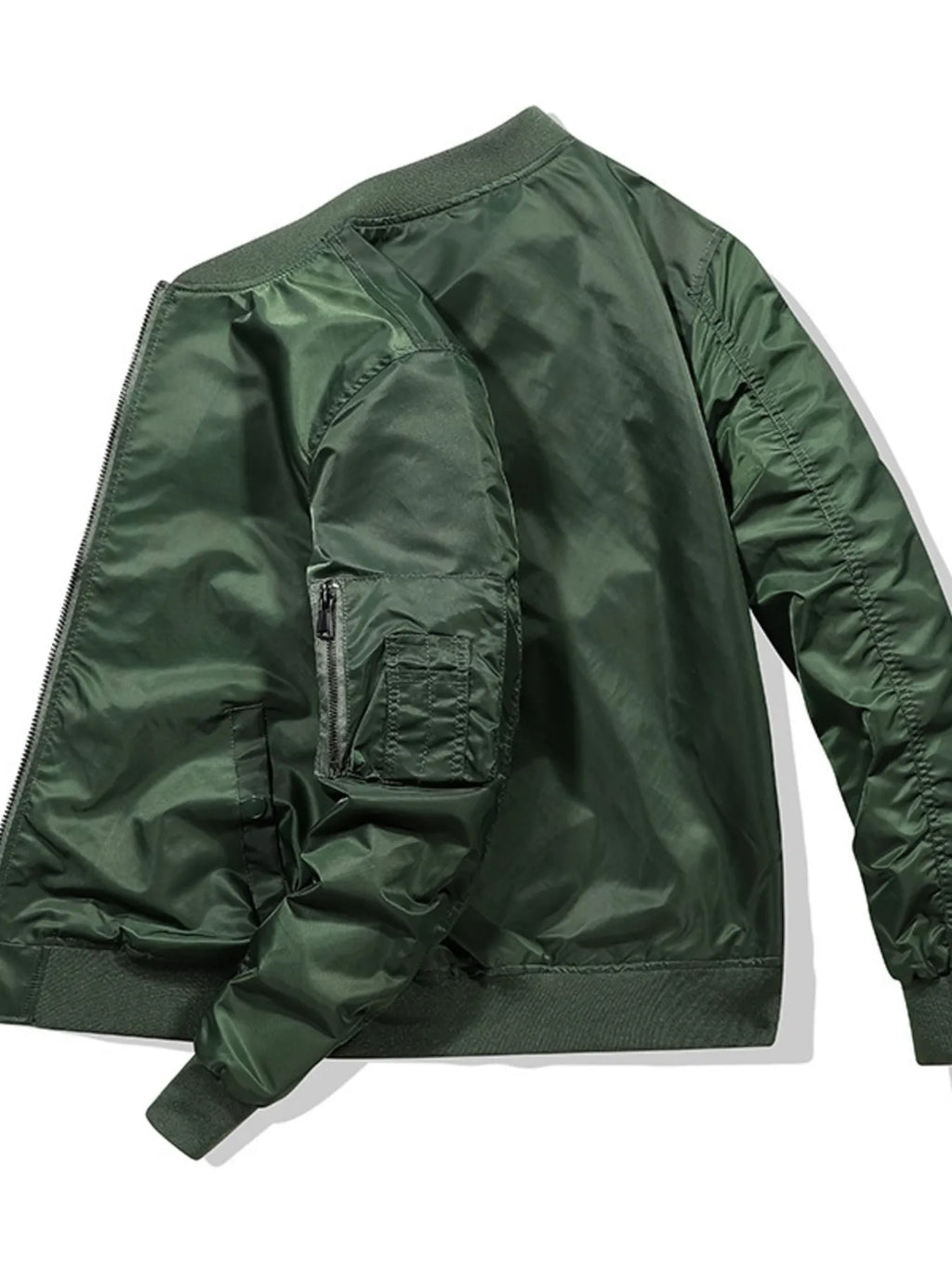 Men's Plus Size Zip Up Long Sleeve Jacket