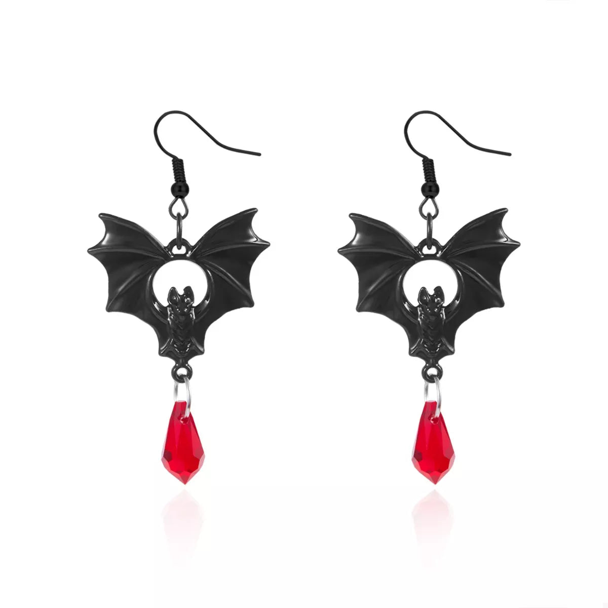 Gothic Bat Drop Earrings
