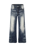 Men's Studded Washed Bootcut Jeans