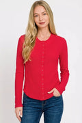 Zenana Double Knit Snap Button Shirts