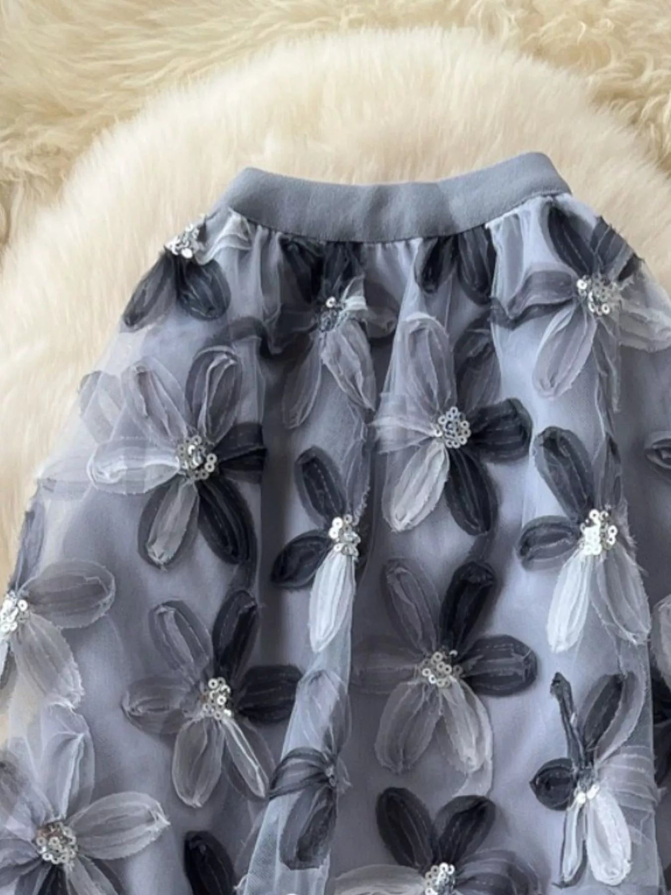Floral Mesh Skirt